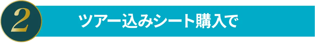 2.ツアー付きシート購入で