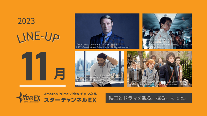 スターチャンネルEX 11月のラインナップ