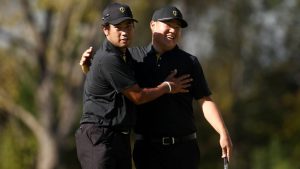 世界選抜が全勝、松山英樹ペアは7＆6で圧勝　プレジデンツカップ2日目