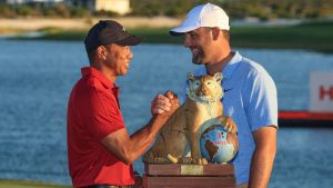 連覇達成のシェフラー、ウッズ主催大会での優勝は「とても特別」